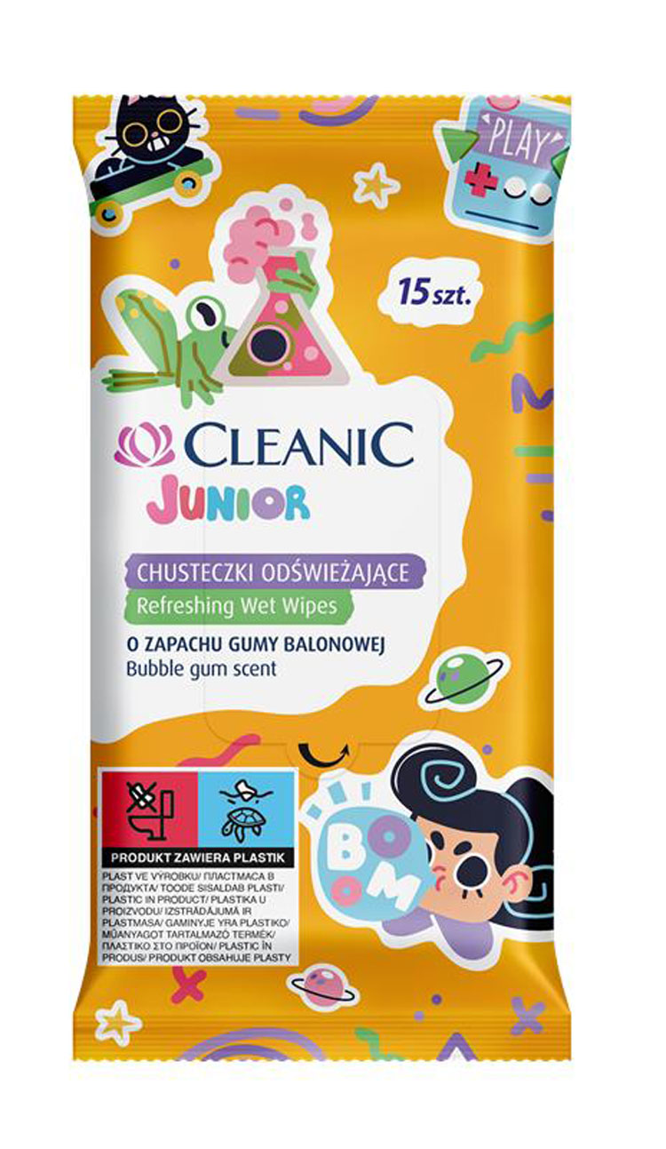 CLEANIC FRISSÍTŐ TÖRLŐKENDŐ 15DB-OS JUNIOR ANTIBACTERIAL