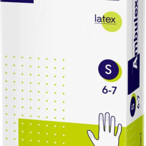 AMBULEX VIZSGÁLÓKESZTYŰ LATEX 100DB-OS 6-7 "S"