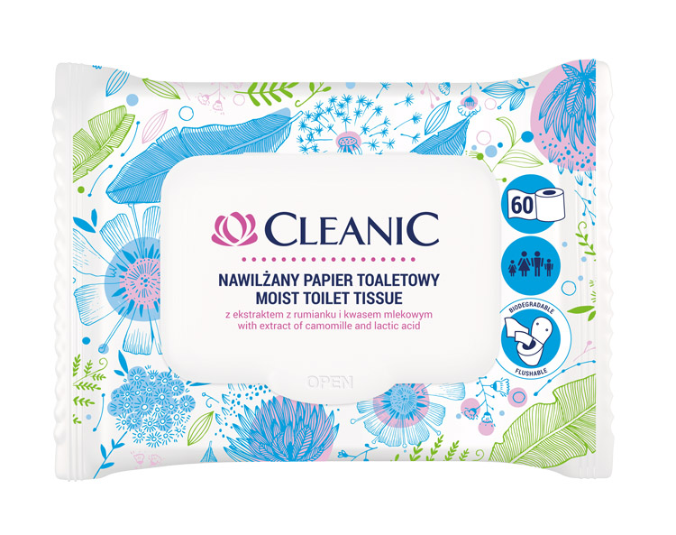 CLEANIC NEDVES TOALETTPAPÍR 60DB-OS