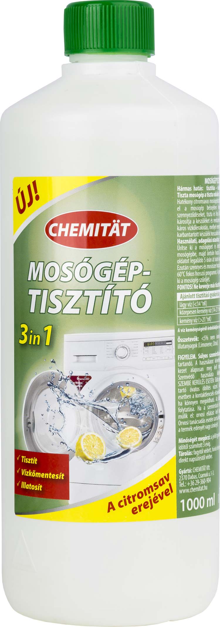 CHEMITAT MOSÓGÉP TISZTÍTÓ 3IN1 1L CITROMSAVAS