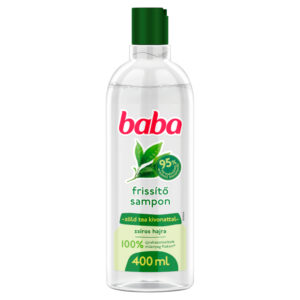BABA SAMPON 400ML ZSÍROS HAJRA ZÖLDTEA-KIVONATTAL