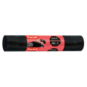 PACLAN BIG&STRONG FEKETE SZEM.ZSÁK 240L-ES 112X140CM 5DB-OS