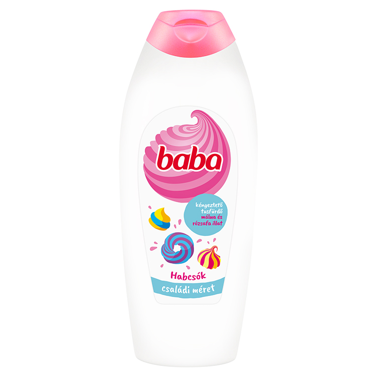 BABA TUSFÜRDŐ 750ML HABCSÓK MÁLNA ÉS RÓZSAFA ILLAT
