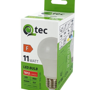 QTEC LED IZZÓ E27 4200K 1012LM A60 11W NATURAL WHITE
