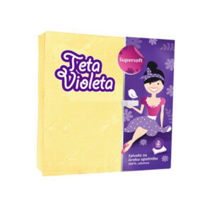 VIOLETA SZALVÉTA 38X38CM 2 RÉT. 25DB-OS SÁRGA