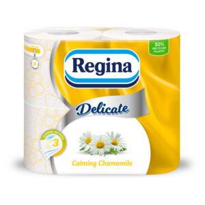 REGINA WC PAPÍR 4 TEK. 3 RÉT. 150 LAP DELICATE CALMING CHAMOMILE