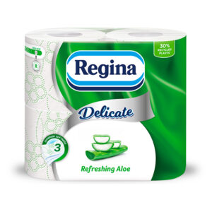 REGINA WC PAPÍR 4 TEK. 3 RÉT. 150 LAP DELICATE REFRESHING ALOE