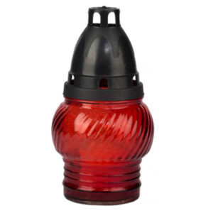 MÉCSES LA 72 KP 6-8H 14CM (10/T) ÜVEG PIROS (TWID)