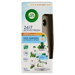 AIR WICK ACTIVE FRESH AUTOMATIC SPRAY KÉSZÜLÉK+UT 228ML FRESH COTTON