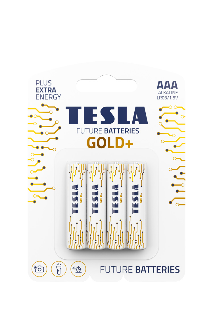 TESLA MICROCERUZA ELEM AAA 4DB-OS GOLD+