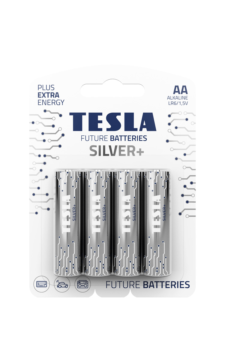 TESLA CERUZA ELEM AA 4DB-OS SILVER+