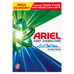 ARIEL MOSÓPOR 4,4KG FAST DISSOLVING ALPINE FRESH 80 MOSÁSOS