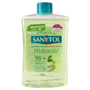 SANYTOL FOLYÉKONY SZAPPAN 500ML UT. ANTIBAKTERIÁLIS HIDRATÁLÓ