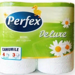 PERFEX WC PAPÍR 4 TEK. 3 RÉT. 150 LAP BONI DELUXE CAMOMILL