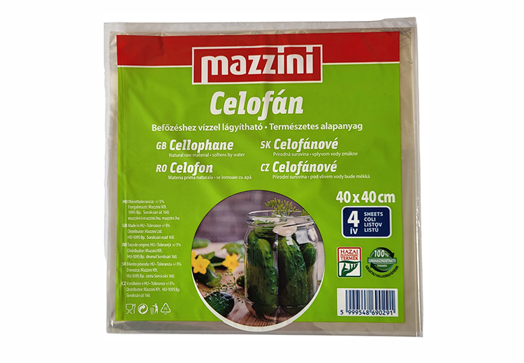 BEFŐZÉSI CELOFÁN 40X40CM 4DB-OS MAZZINI